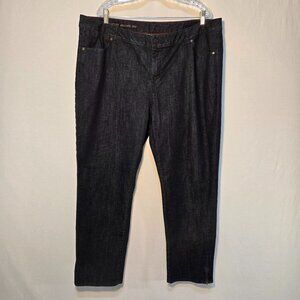 TALBOTS W-Signature Slim/Ankle Zip Dark Blue Jeans Plus Size 24W New NO Tags!